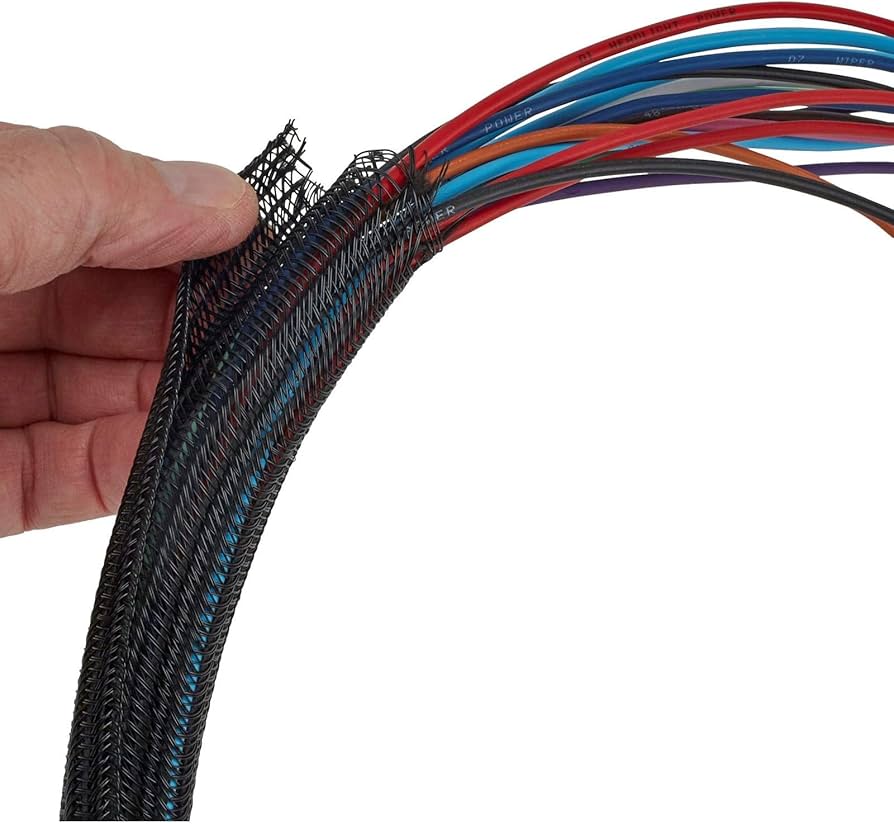 1-1/2 inch Braided Split Cable Sleeve